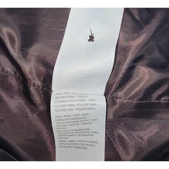 NWOT Dennis Basso Women's Dark Mahogany Faux Leather Studded Jacket Sz XXS 2207 - Picture 7 of 15